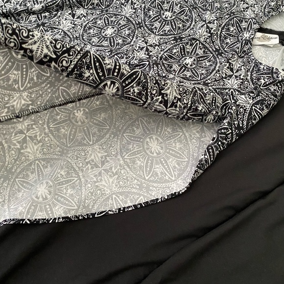 RARE EDITIONS DRESS BIG GIRLS BLACK AND WHITE - Picture 4 of 6